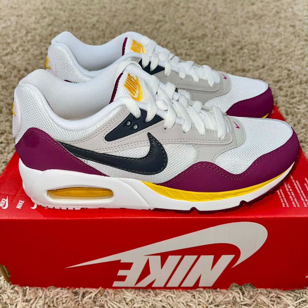 Nike Women’s Air Max Correlate Sneakers Shoes White Rave Purple, Size 8 (New)